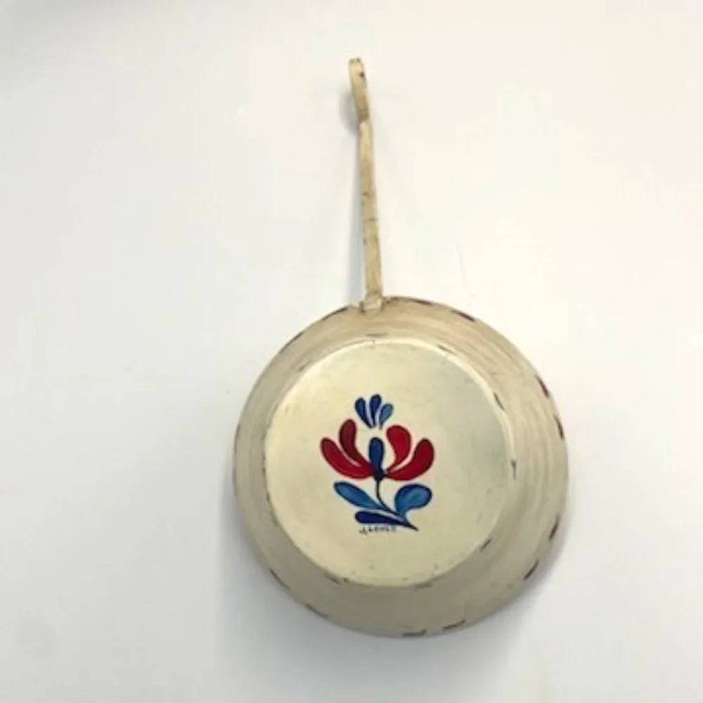 Vintage Hand Painted Dipper Ladle Floral Farmhouse Cottage Decor Signed J Lovell